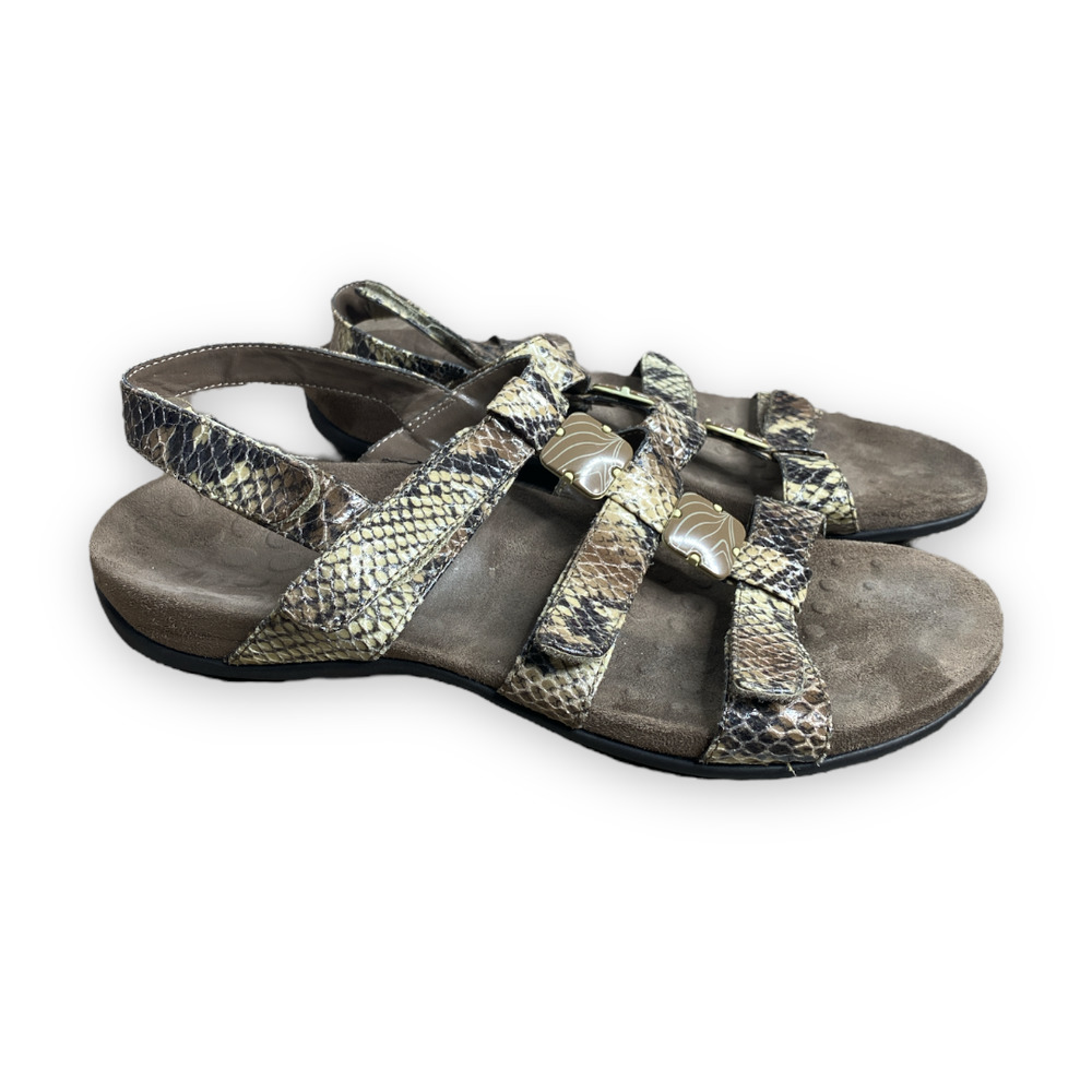 Vionic Rest Amber Backstrap Walking Snakeskin San… - image 3